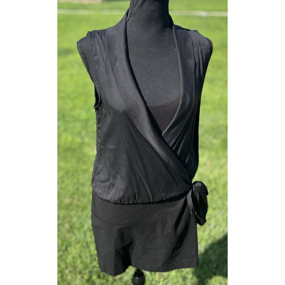 Theory Women's Size 6‎ Black Layered Wrap Front Style Dress
